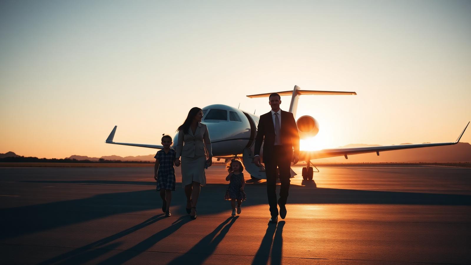 An internationally mobile family in private travel
