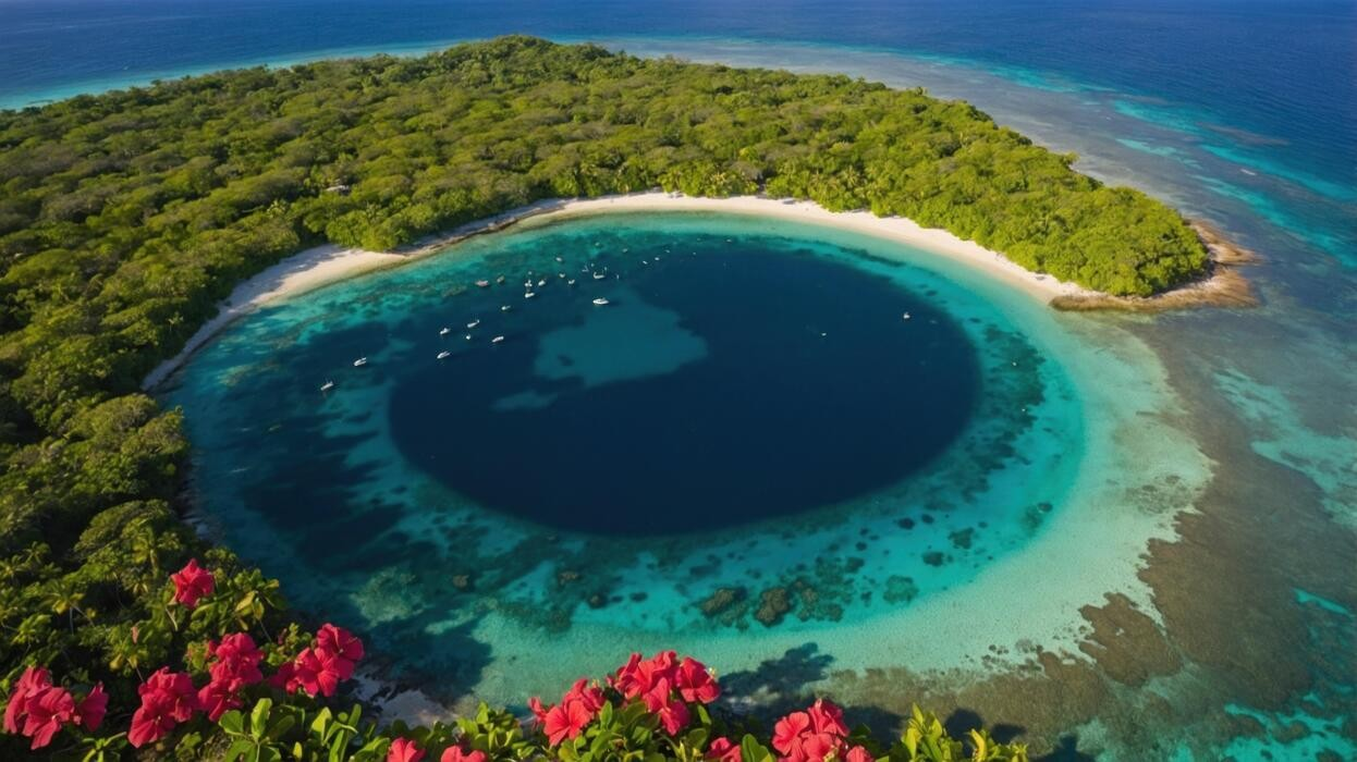 Aerial view of the Vanuatu archipelago